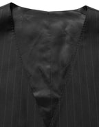 Black Stripes Slim Fit Formal 3 Piece Suit