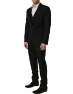 Black Stripes Slim Fit Formal 3 Piece Suit
