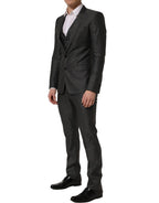 Gray MARTINI Slim Fit Formal 3 Piece Suit