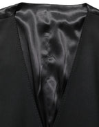 Black Wool Slim Fit Formal 3 Piece Men Suit