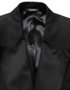 Black Wool Slim Fit Formal 3 Piece Men Suit