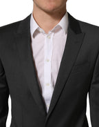 Gray Wool Slim Fit Formal 2 Piece Men Suit