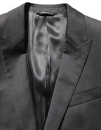 Gray Wool Slim Fit Formal 2 Piece Men Suit