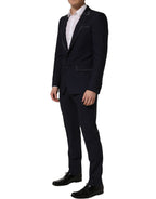 Black Wool Slim Fit Formal 2 Piece Men Suit