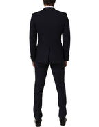 Black Wool Slim Fit Formal 2 Piece Men Suit
