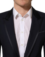 Black Wool Slim Fit Formal 2 Piece Men Suit