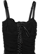 Black Bodycon Fitted Corset Style Mini Dress