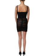 Black Bodycon Fitted Corset Style Mini Dress