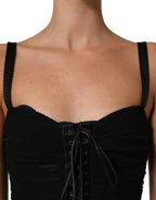 Black Bodycon Fitted Corset Style Mini Dress