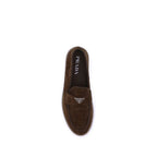 Brown Calf Leather Bos Taurus Slip-On Loafers
