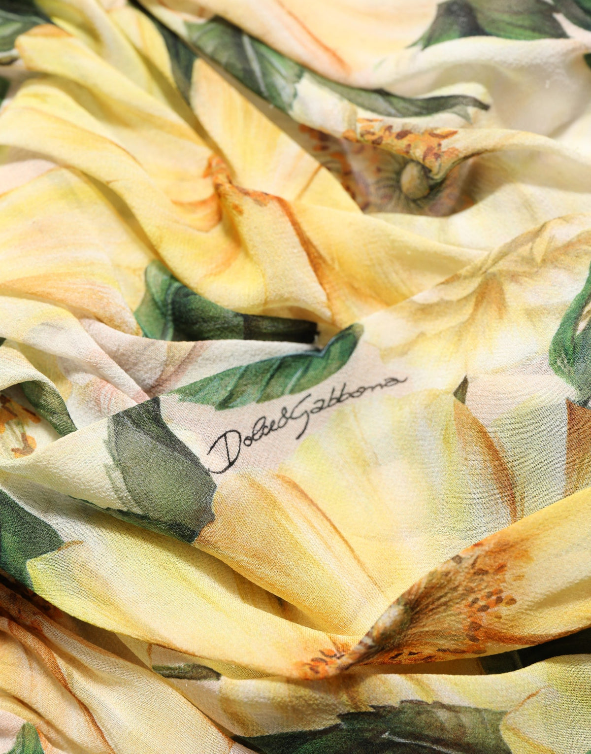 Yellow Floral Print Silk Pleated Maxi Dress