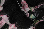Black Floral Print Cotton Lace Maxi Dress