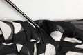 Black White Polka Dot Pleated Maxi Dress