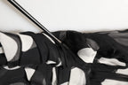 Black White Polka Dot Pleated Maxi Dress