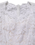White Floral Lace Mermaid Long Gown Dress