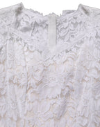 White Floral Lace Mermaid Long Gown Dress