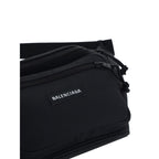 Black Polyester Clutch Bag