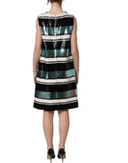 Multicolor Sequined Sleeveless Shift Dress