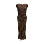 Brown Silk Casual Dress