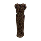 Brown Silk Casual Dress