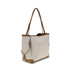 Beige Cotton Shoulder Bag