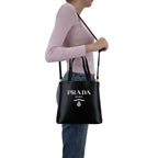 Black Calfskin Tote Bag