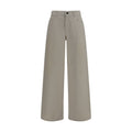 Beige Cotton Relaxed Fit Jeans