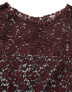 Multicolor Floral Lace Taffeta Pleated Midi Dress