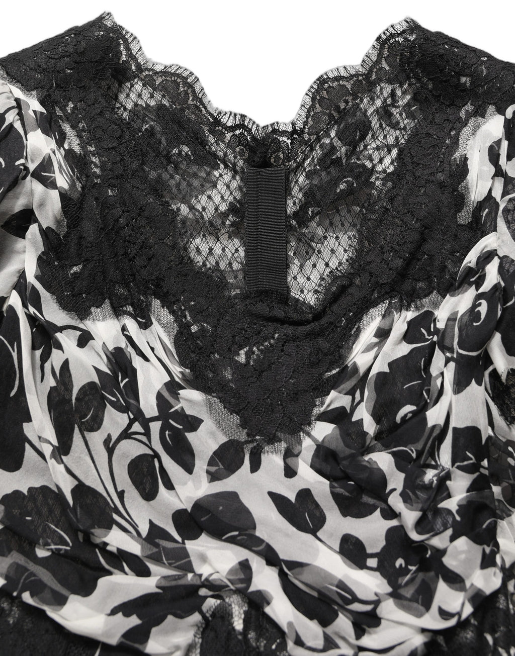 Black Silk Floral Lace Ricamo Ball Maxi Dress