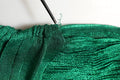 Emerald Green Plissé Evening Gown Dress