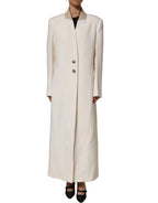 Antwerp White Wool Long Trench Coat Jacket