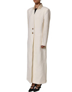 Antwerp White Wool Long Trench Coat Jacket