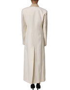 Antwerp White Wool Long Trench Coat Jacket