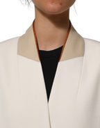 Antwerp White Wool Long Trench Coat Jacket