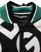 Multicolor Logo Full Zip Bomber Jacket