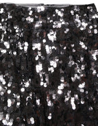 Brown Sequinned Embellished PencilCut Skirt