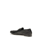 Black Calf Leather Bos Taurus Slip-On Loafers