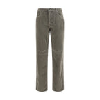 Bicolor Cotton Casual Pants