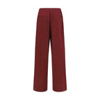 Bordeaux Cotton Athletic Pants
