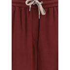 Bordeaux Cotton Athletic Pants
