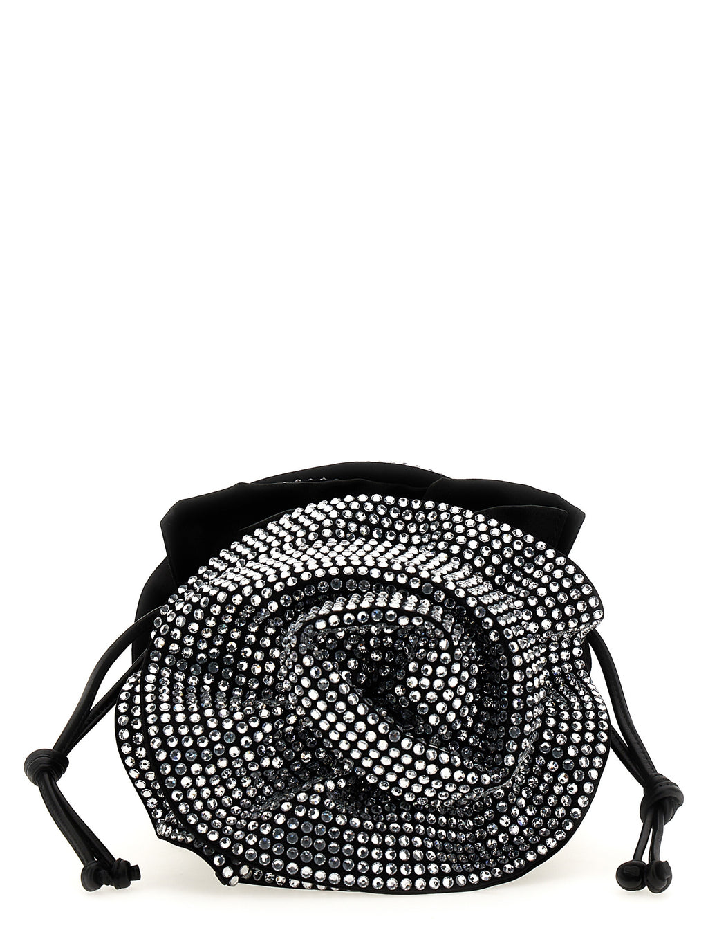 Black Viscose Crossbody Bag