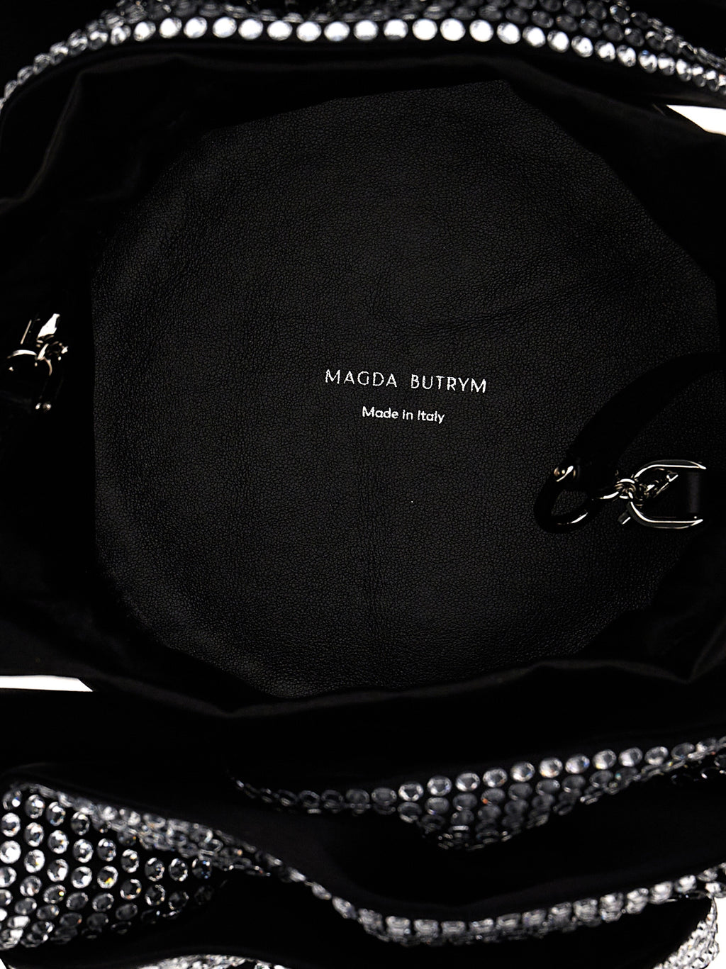 Black Viscose Crossbody Bag