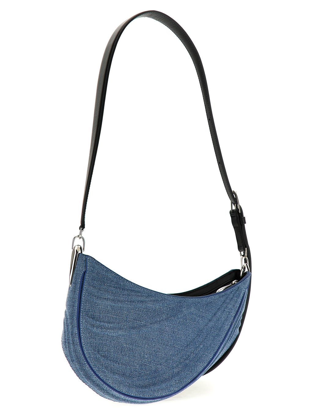 Blue Calfskin Shoulder Bag