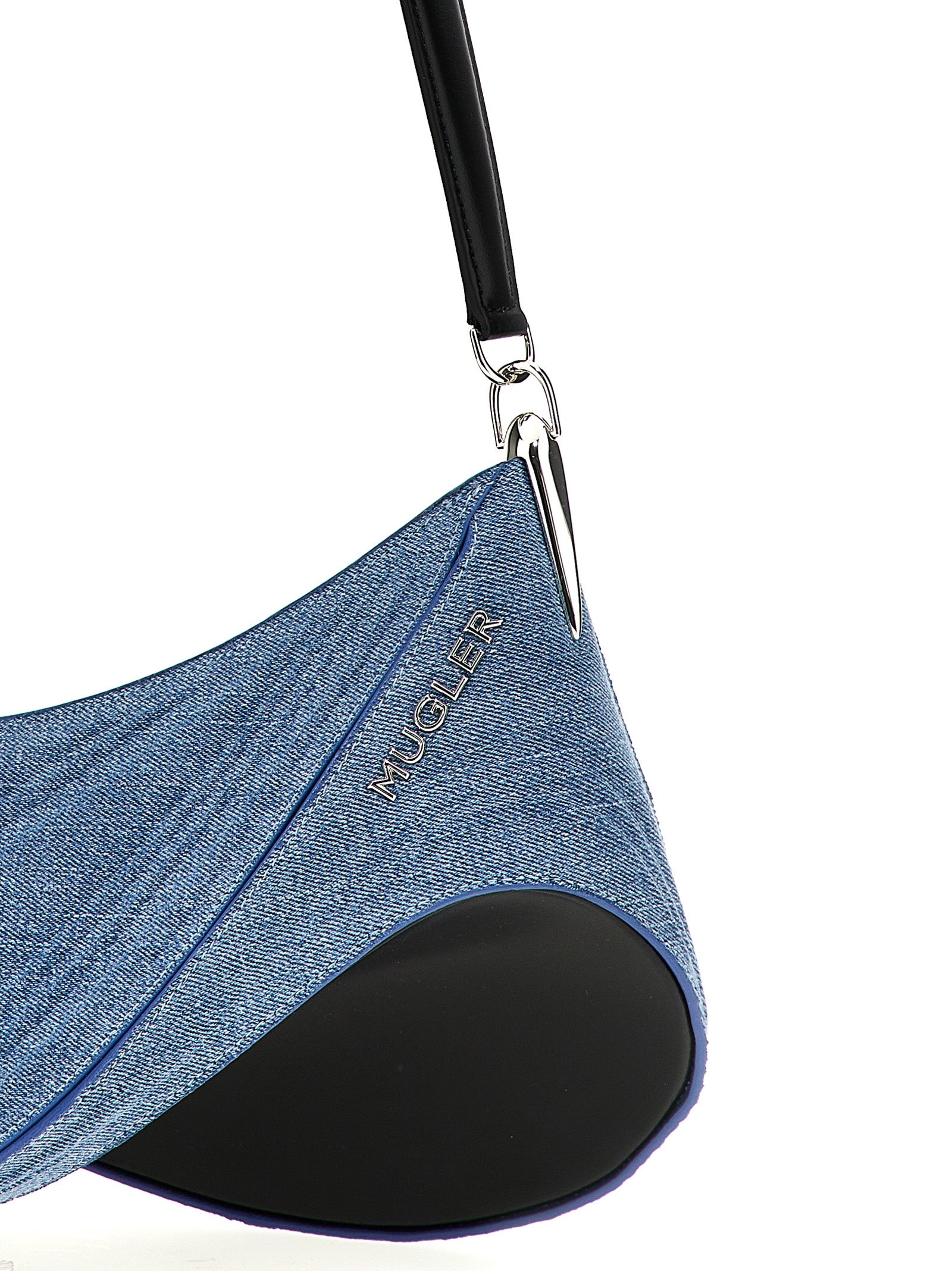 Blue Calfskin Shoulder Bag
