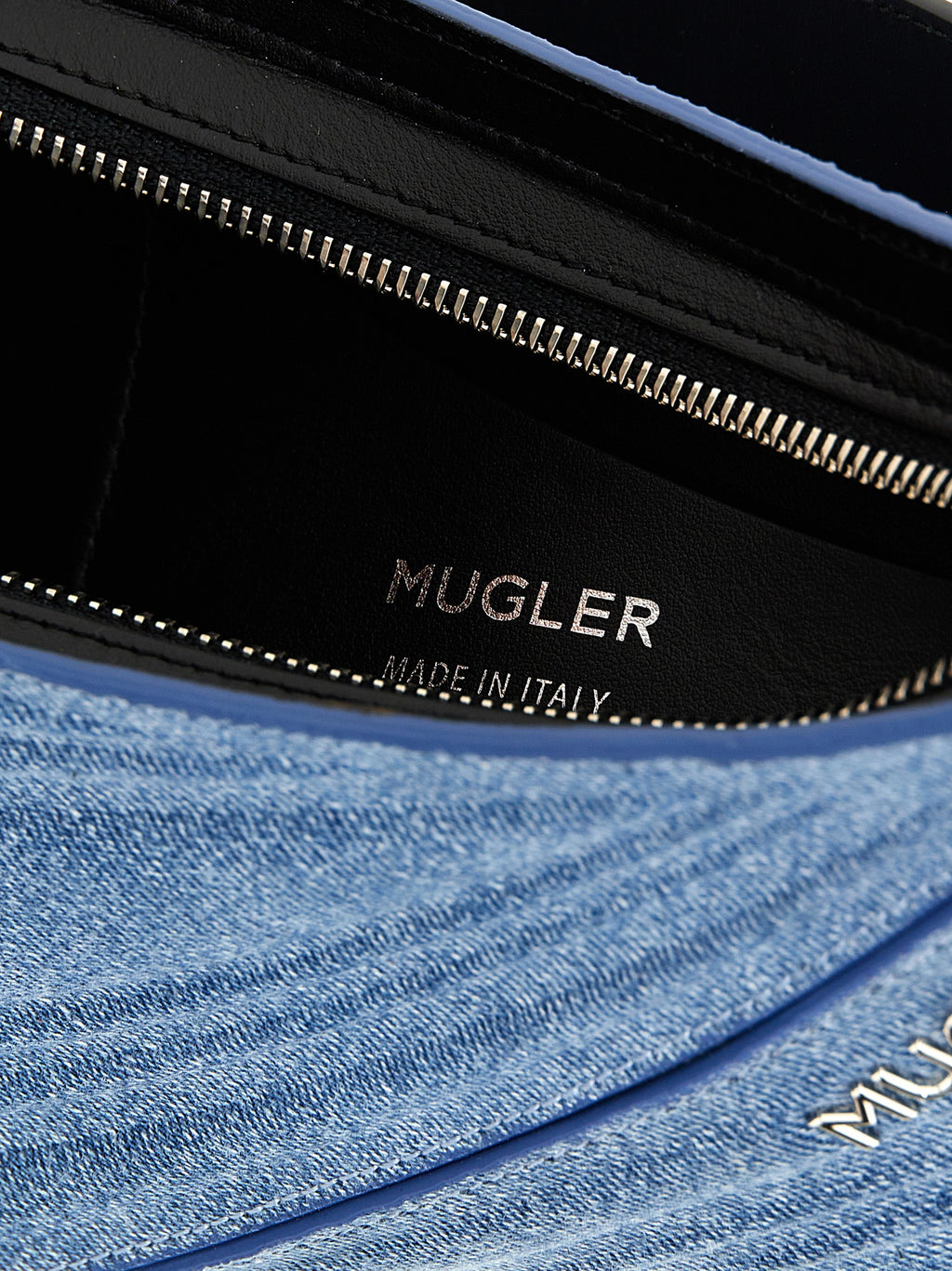 Blue Calfskin Shoulder Bag