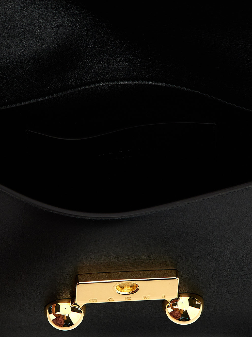 Black Calfskin Shoulder Bag