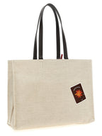 Beige Fabric Tote Bag