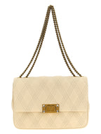 White Lamb Leather Shoulder Bag