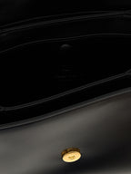 Black Calfskin Shoulder Bag