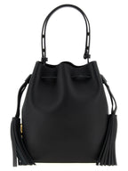 Black Calfskin Shoulder Bag